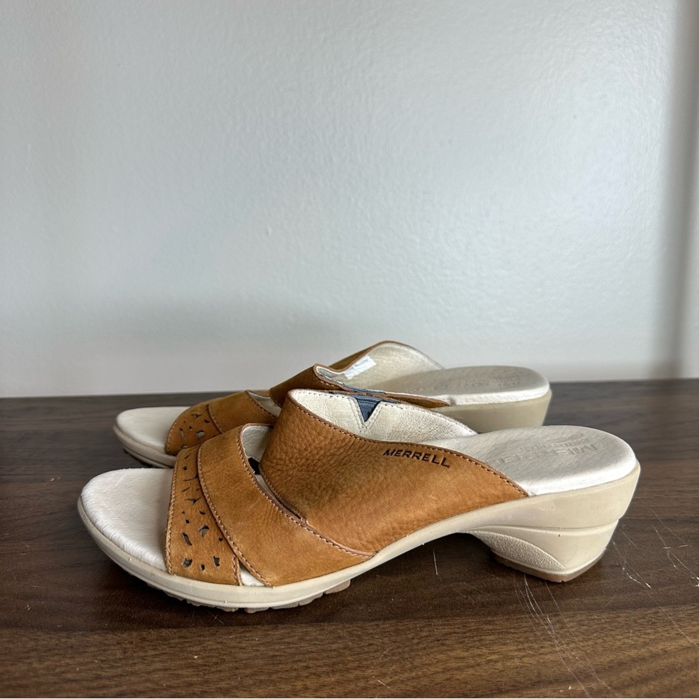 Merrell Veranda Eve Oat Straw Slip On Sandals Sz 6 Womens